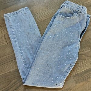 Show Me Your MuMu Light Blue Embellished Straight Leg Jeans